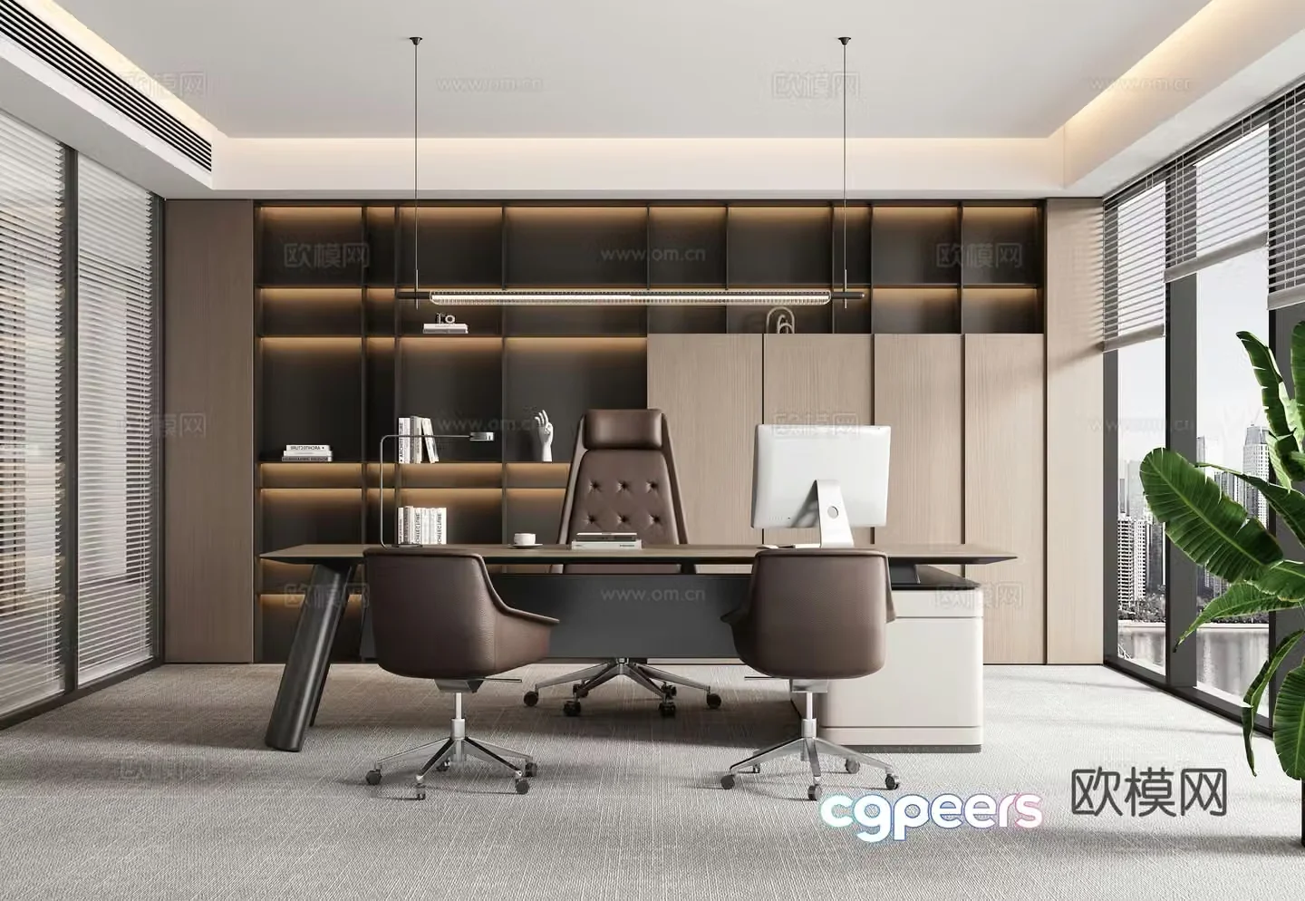 Modern manager office 3d model