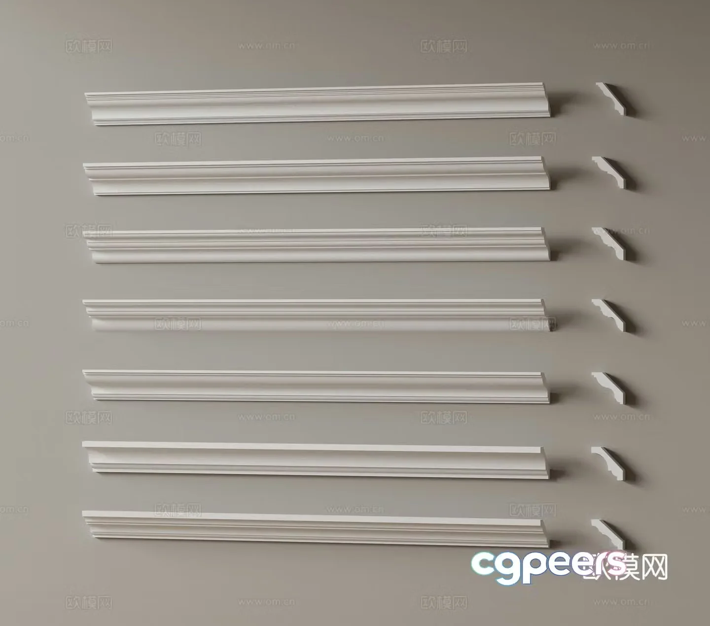 Modern gypsum line Simple European gypsum line Yin corner line Yang corner line Ceiling corner line 3d model