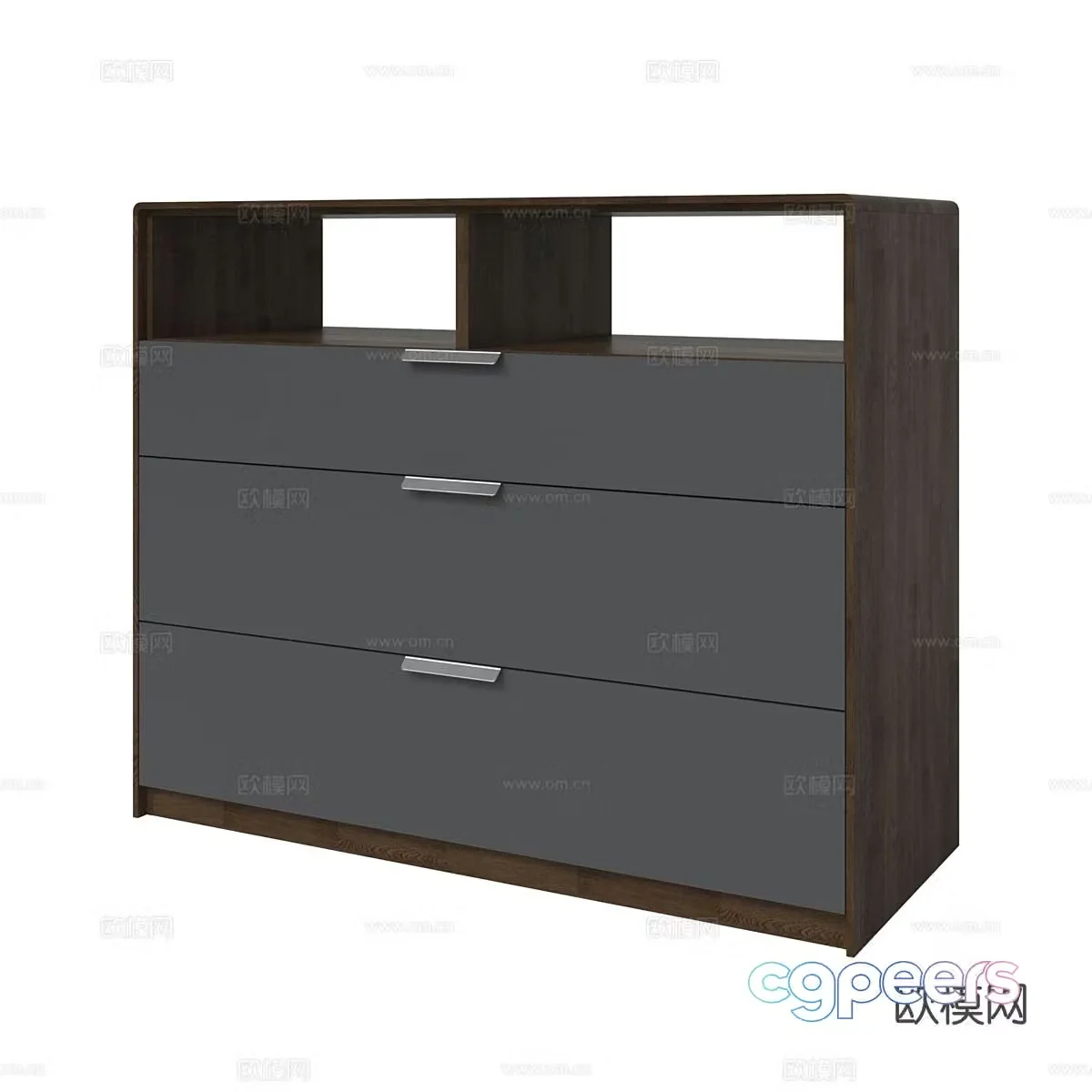 Modern chest of drawers side cabinet 3d model