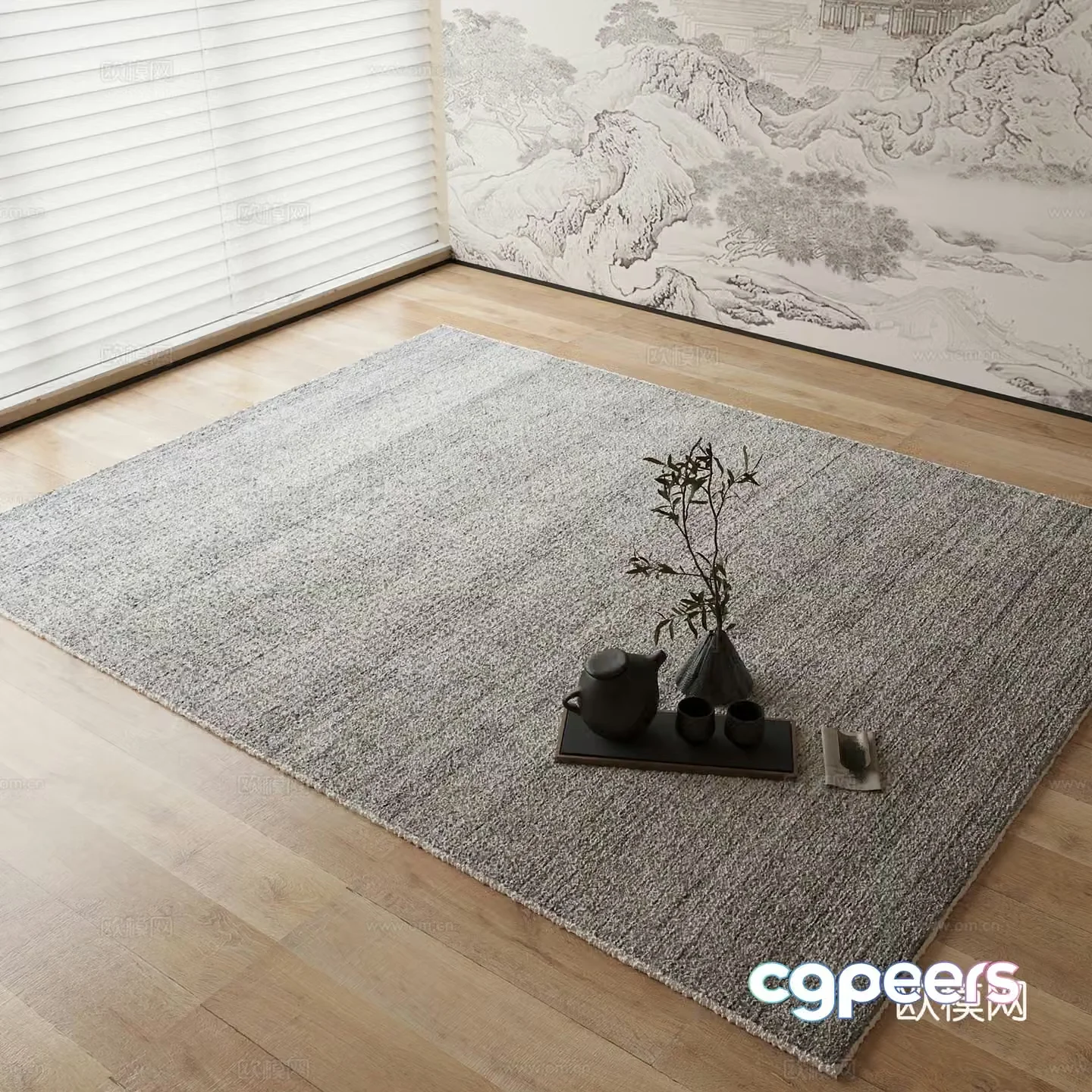 New Chinese carpet 3D model