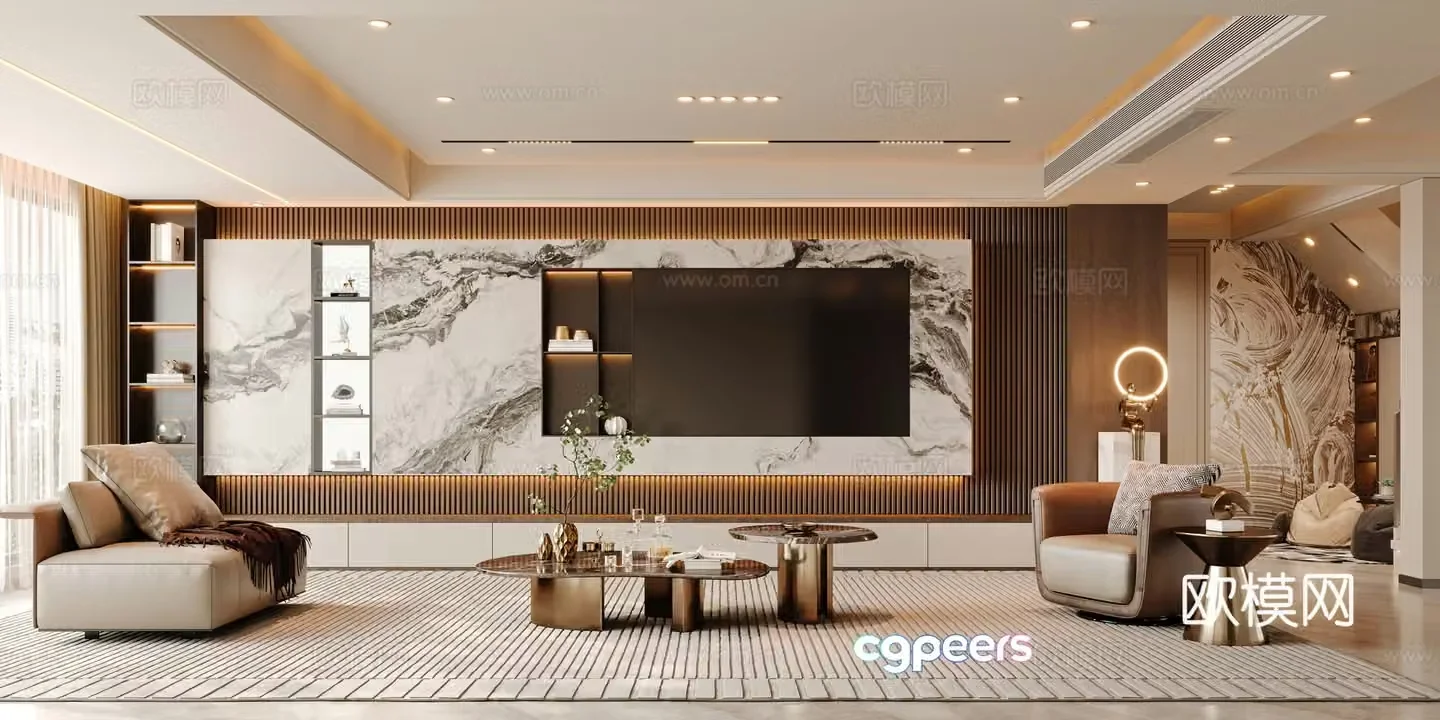 Modern living room 3d model
