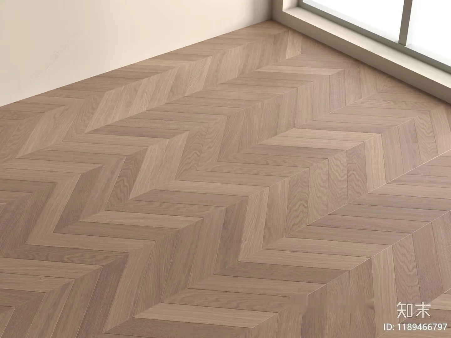Wooden Herringbone Floor 3D Model – 9844 – VRAY Render