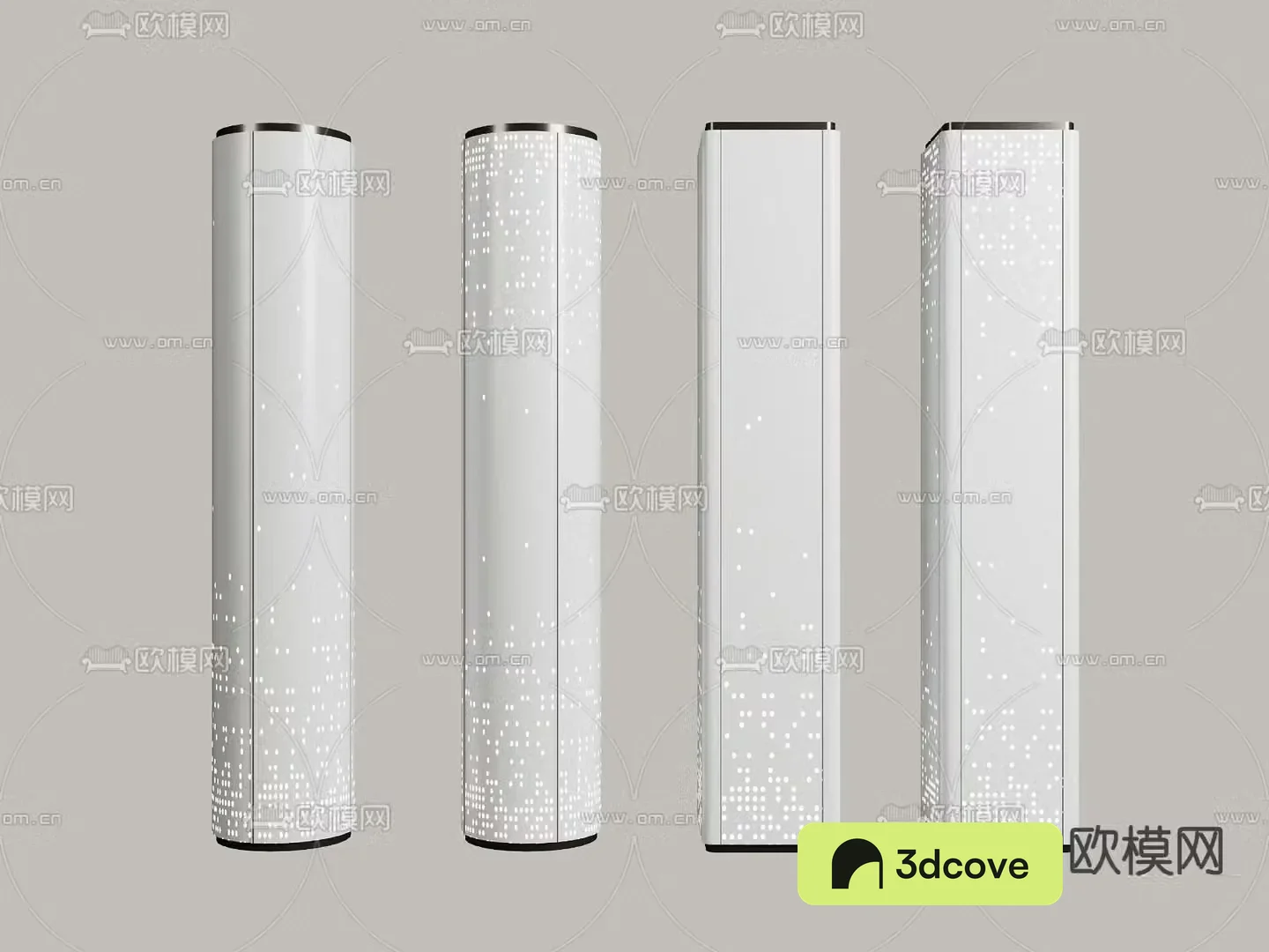Luminous column Gradient perforated column Aluminum plate column