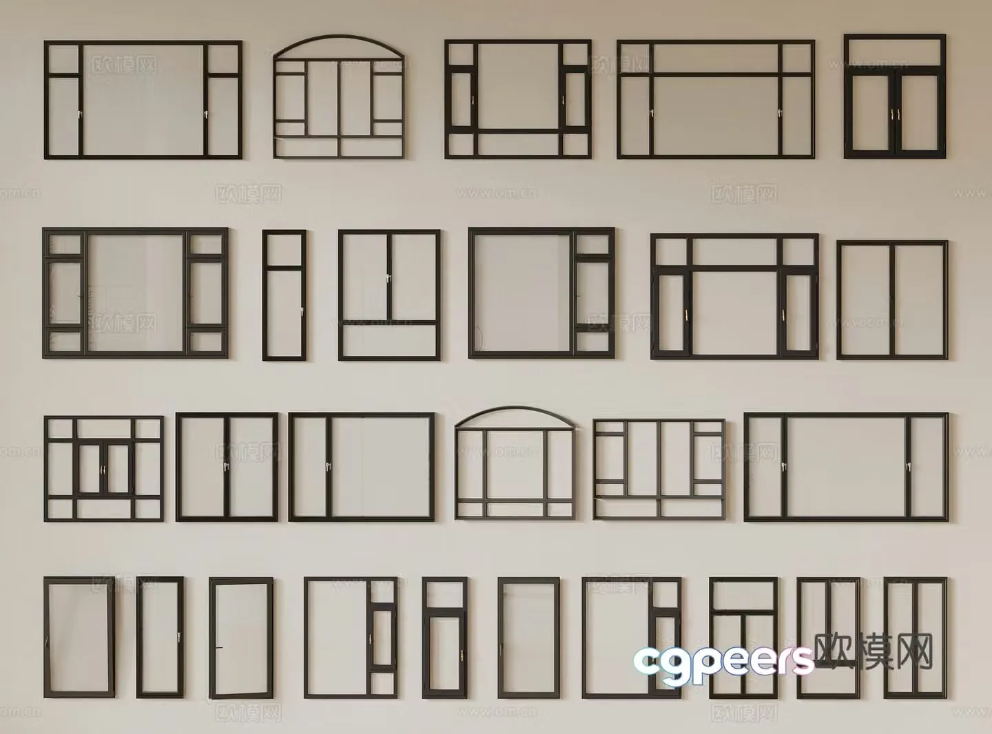 Modern window 3d model