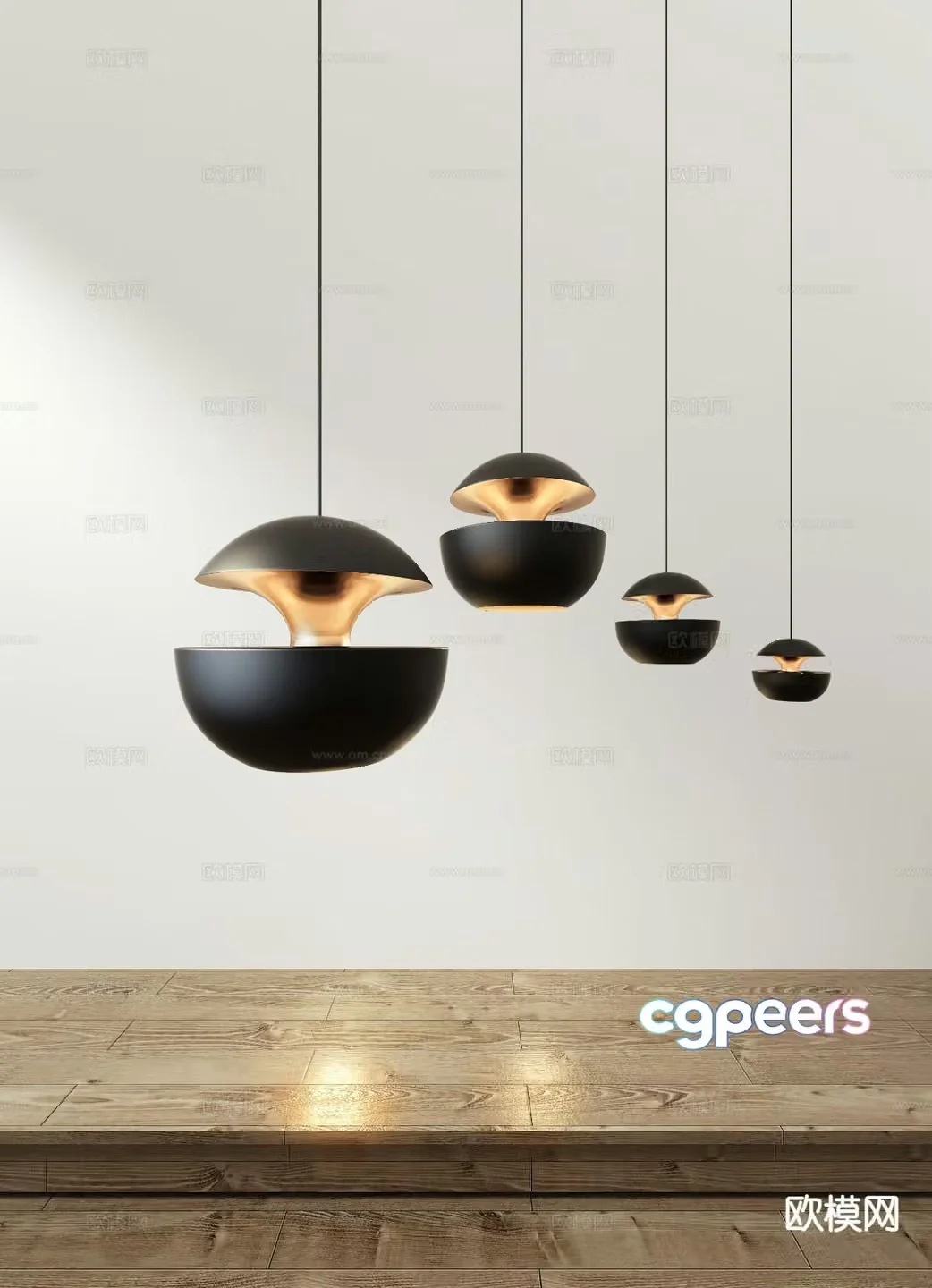 Bedside small chandelier 3d model