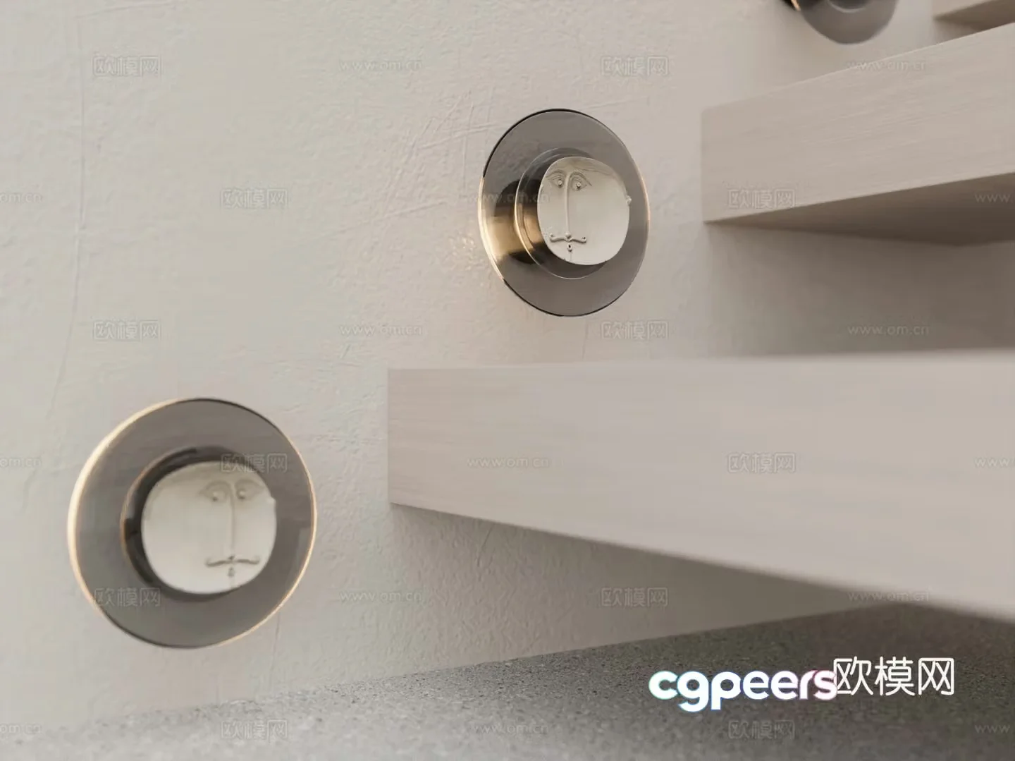Modern wall lamp kicklight stair light induction light 3d model