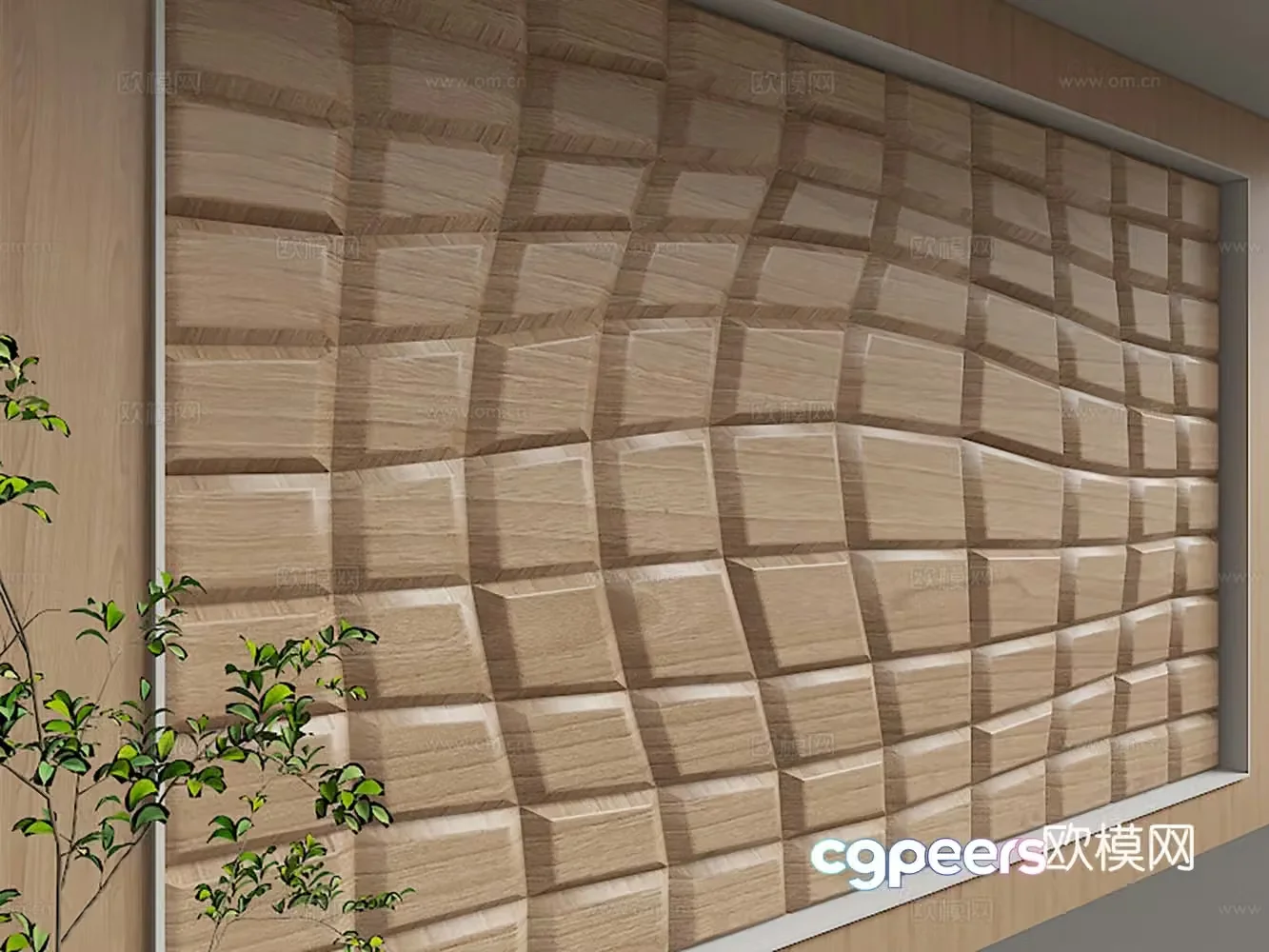 Modern background wall 3d model