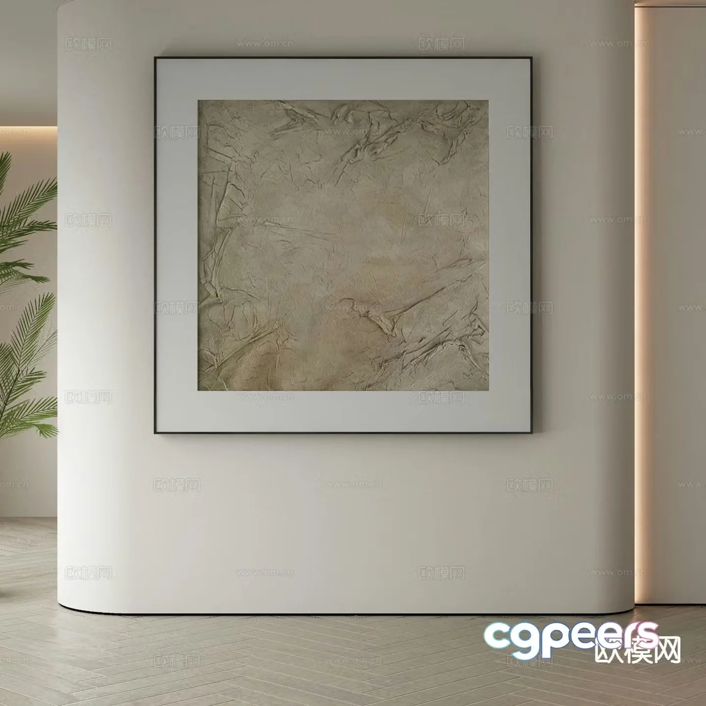 Modern decorative painting abstract hanging painting 3d model