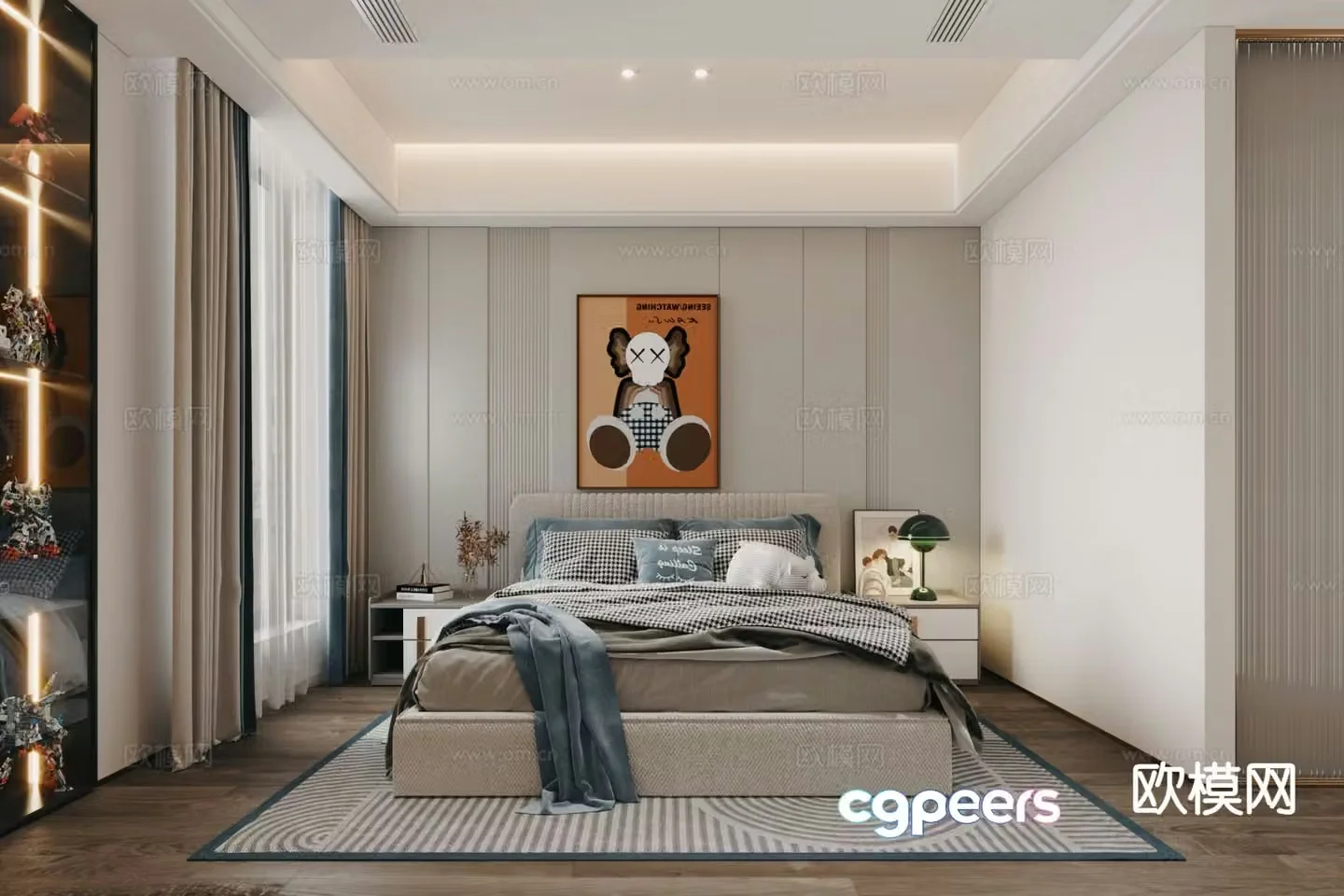 Modern bedroom boy’s room 3d model