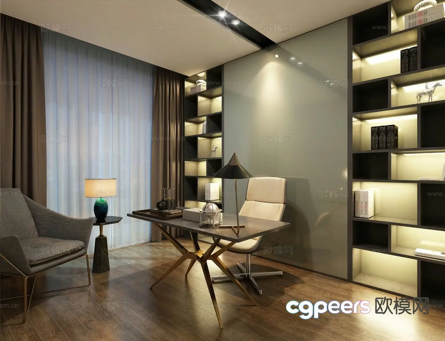 Light luxury study 3D model