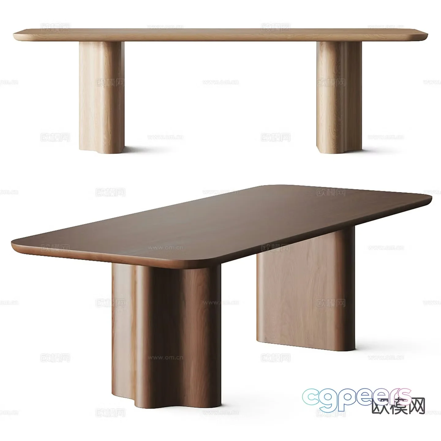 Modern dining table 3d model