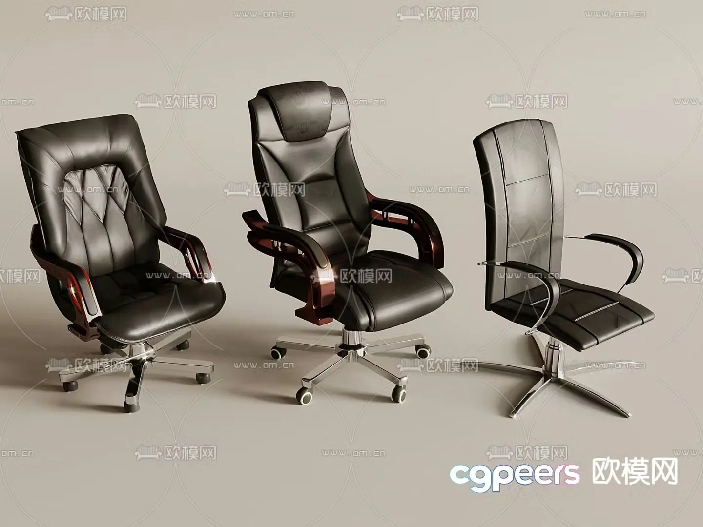 Modern office chair leisure chair boss chair armchair computer chair 3d model