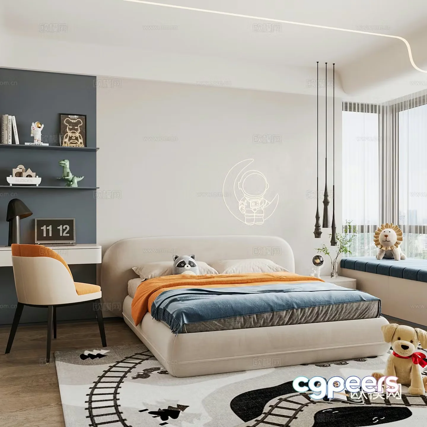 Modern children’s room children’s room 3d model