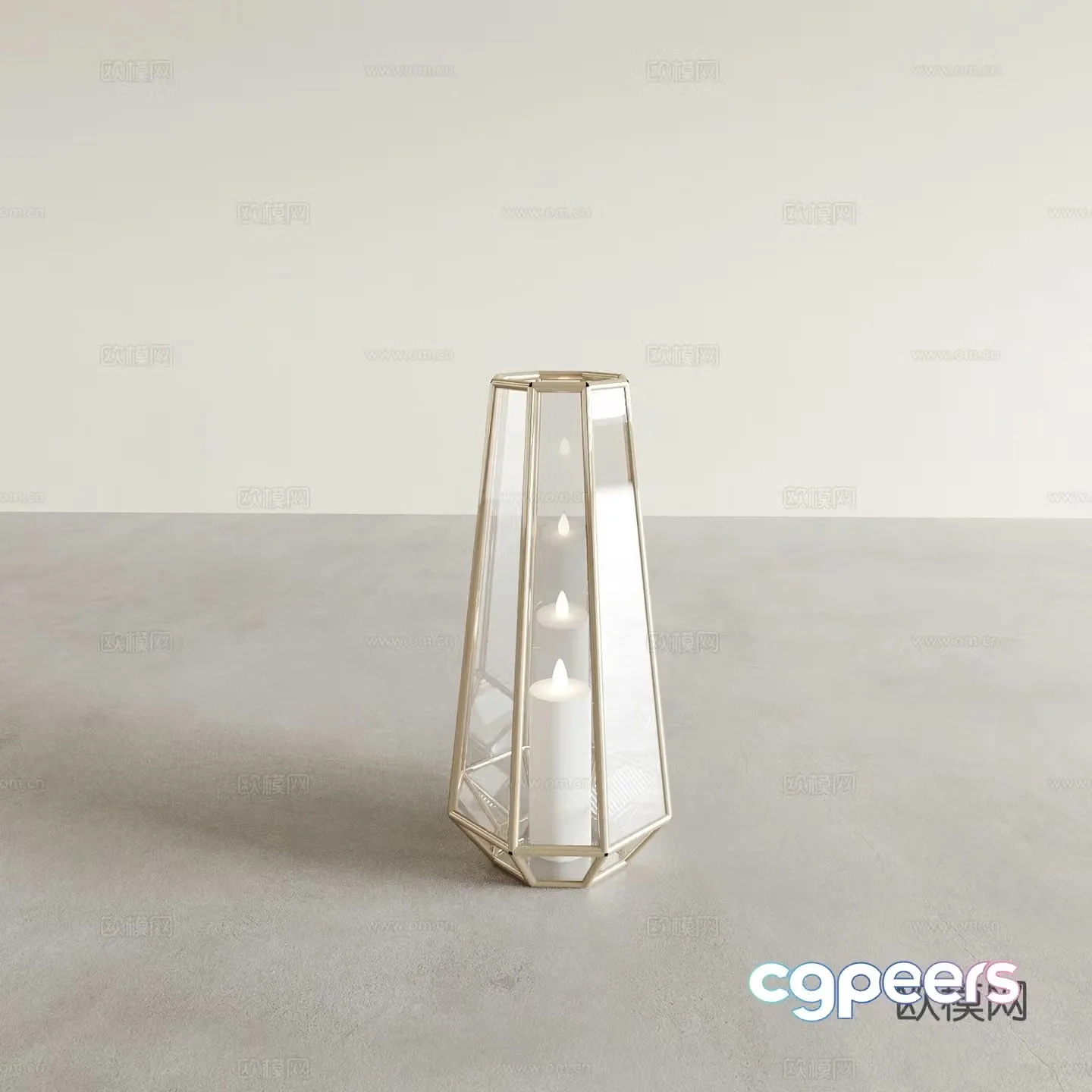 Modern candlestick lamp night light ambient light 3d model