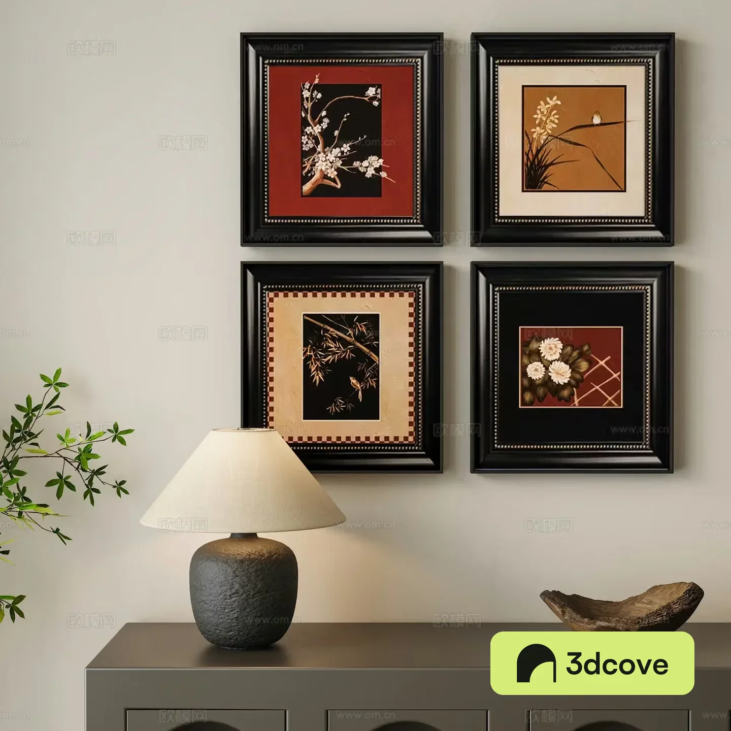 French hanging paintings retro combination paintings