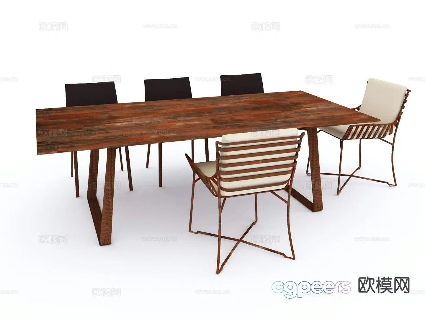 Modern outdoor tables and chairs garden tables and chairs 3d model