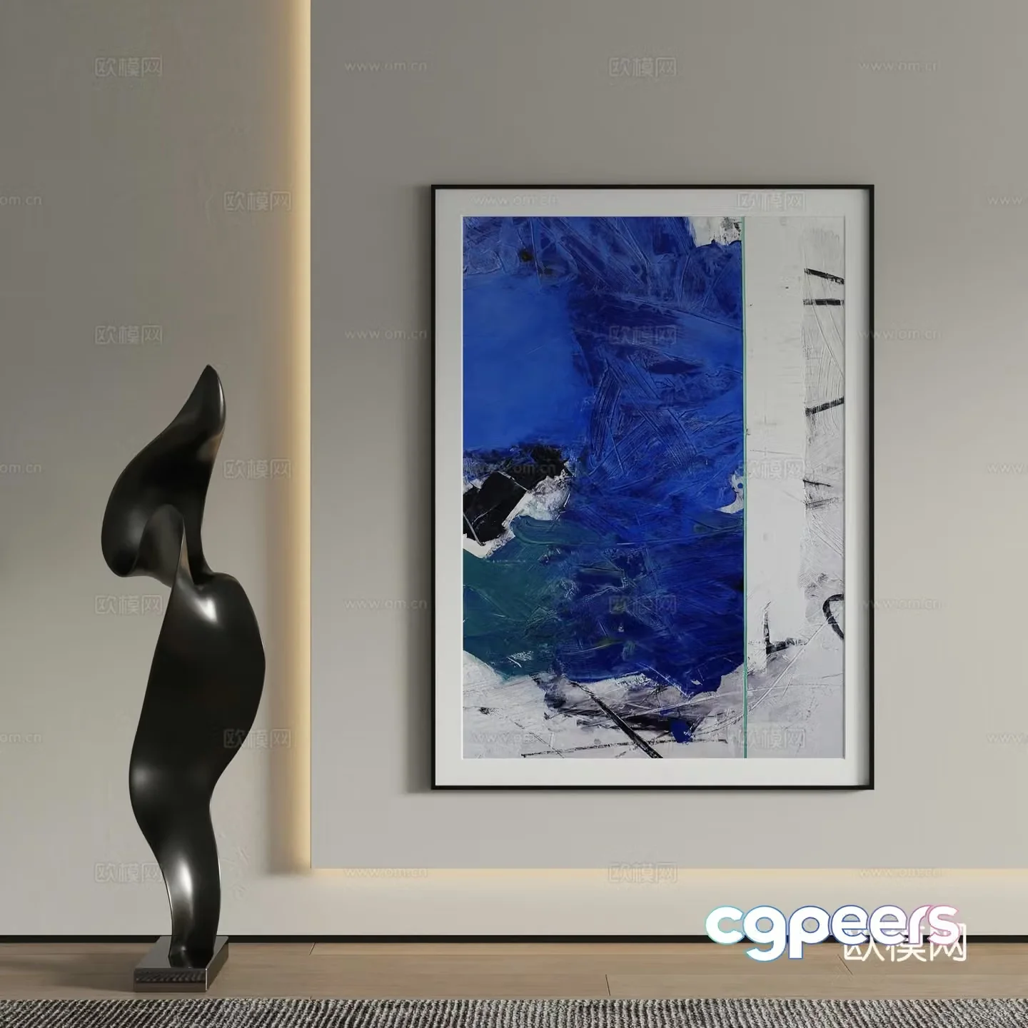 Decorative painting texture painting hanging painting 3d model