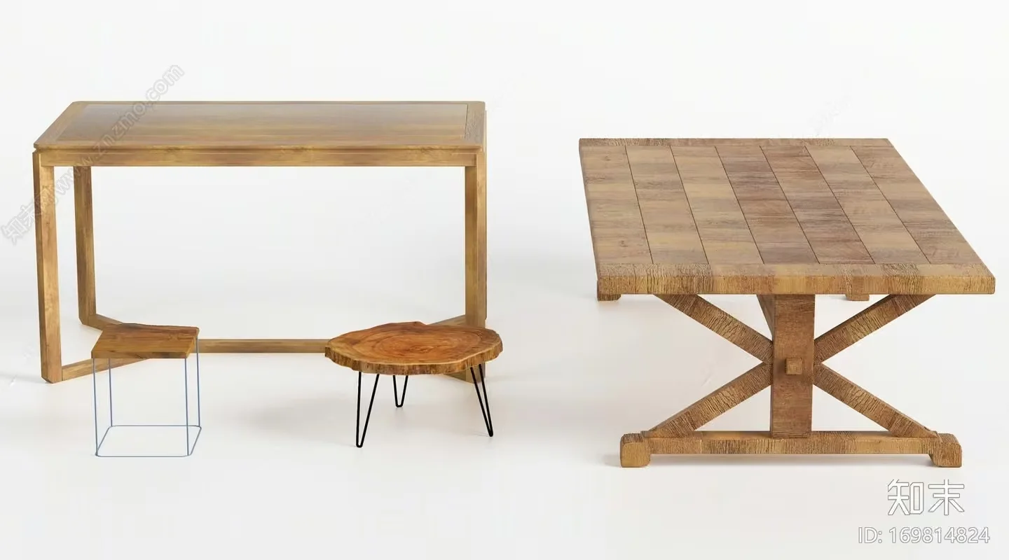 Modern Wooden Furniture 3D Model – 18332 – VRAY Render