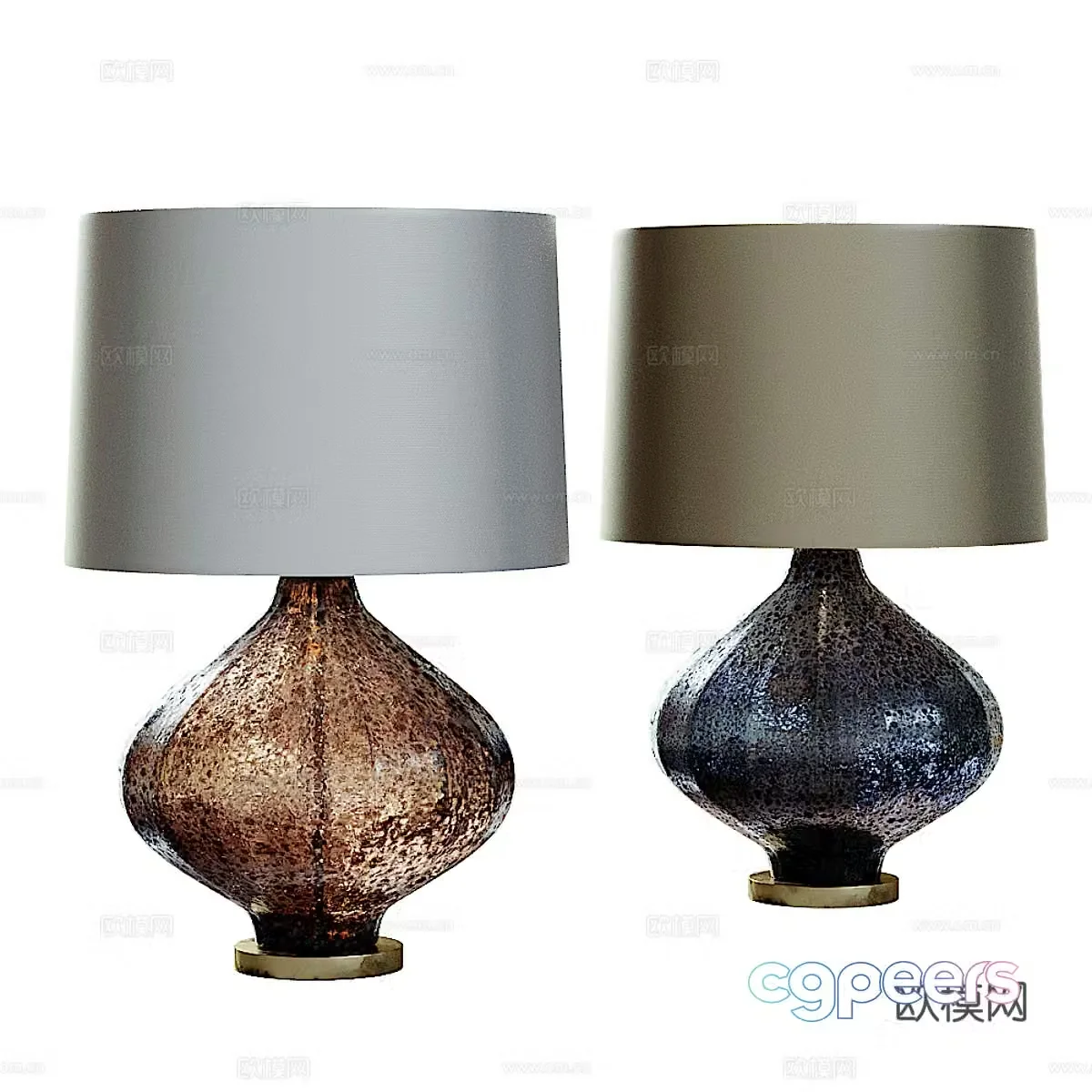 Glass table lamp 3d model
