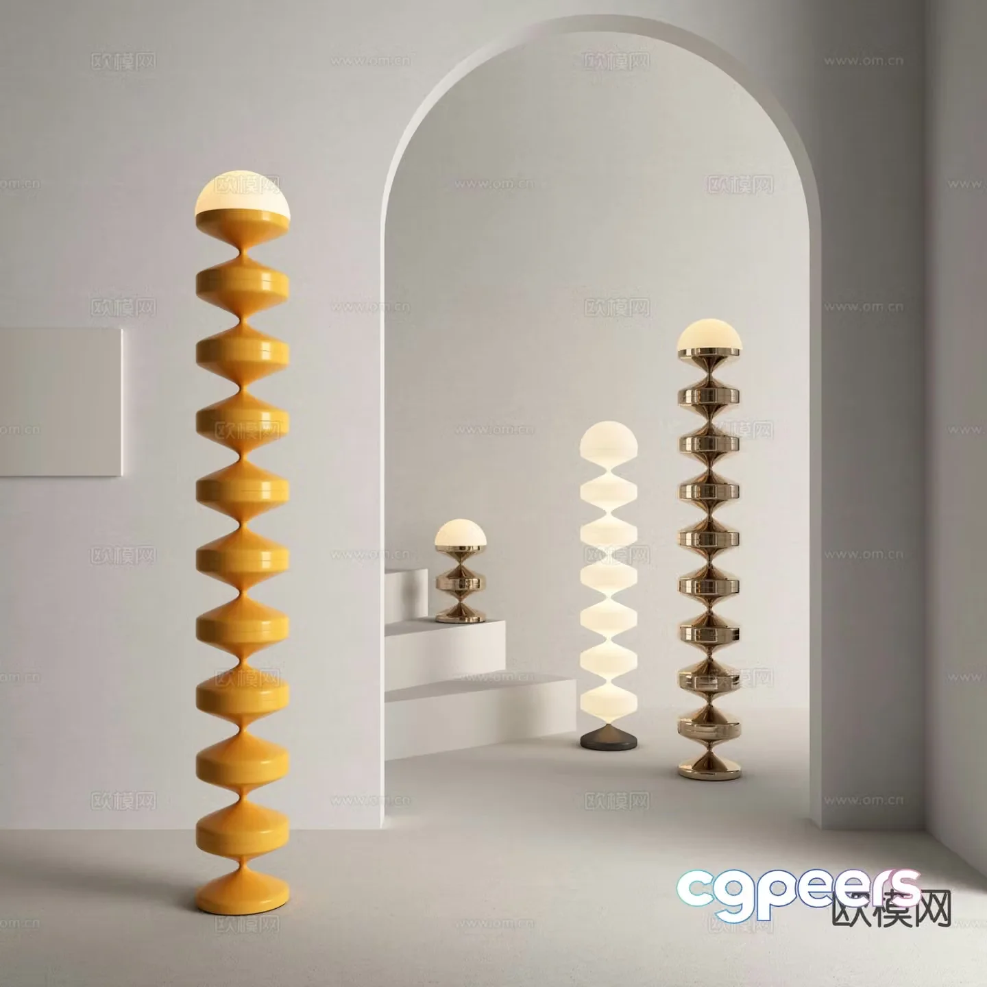Modern floor lamp 3d model