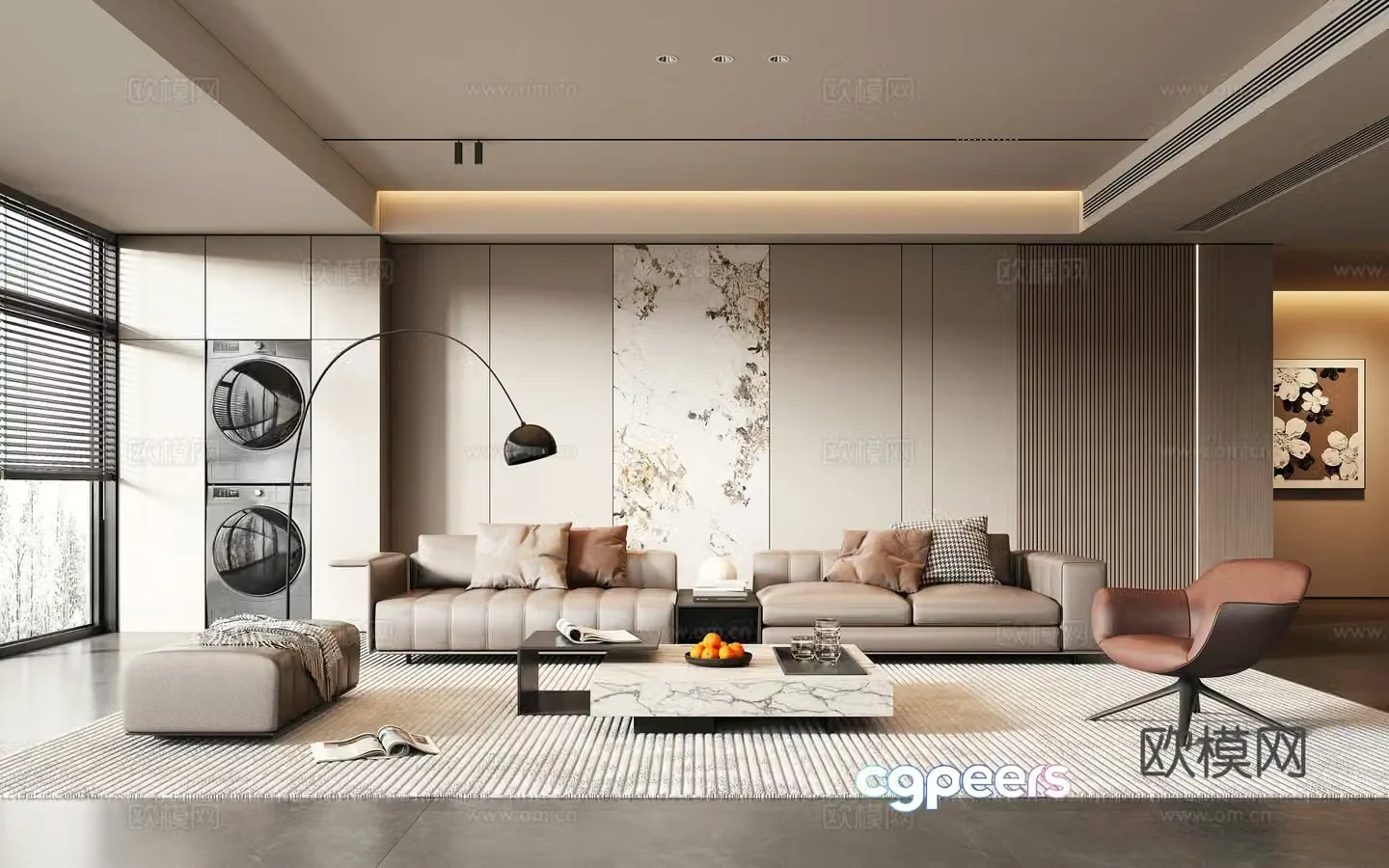 Italian living room 3d model