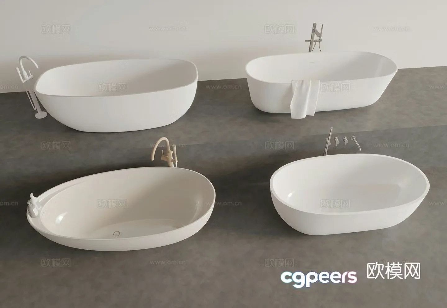 Modern bathtub 3d model