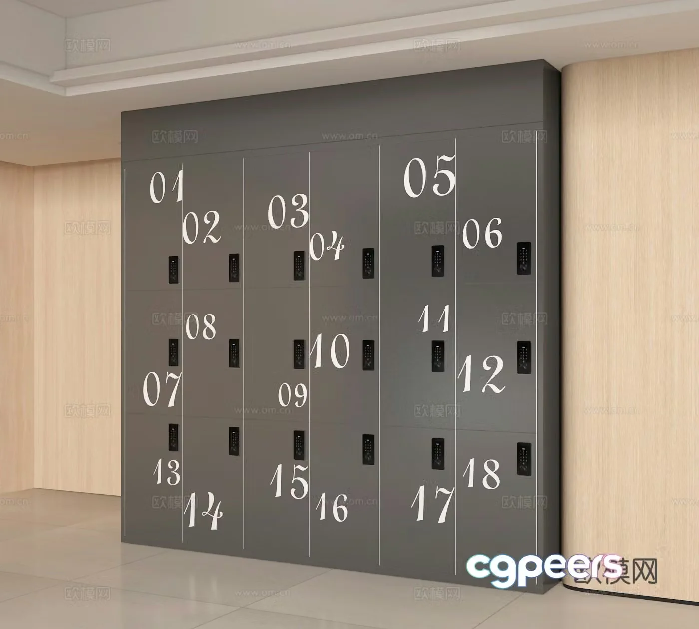 3d model of locker