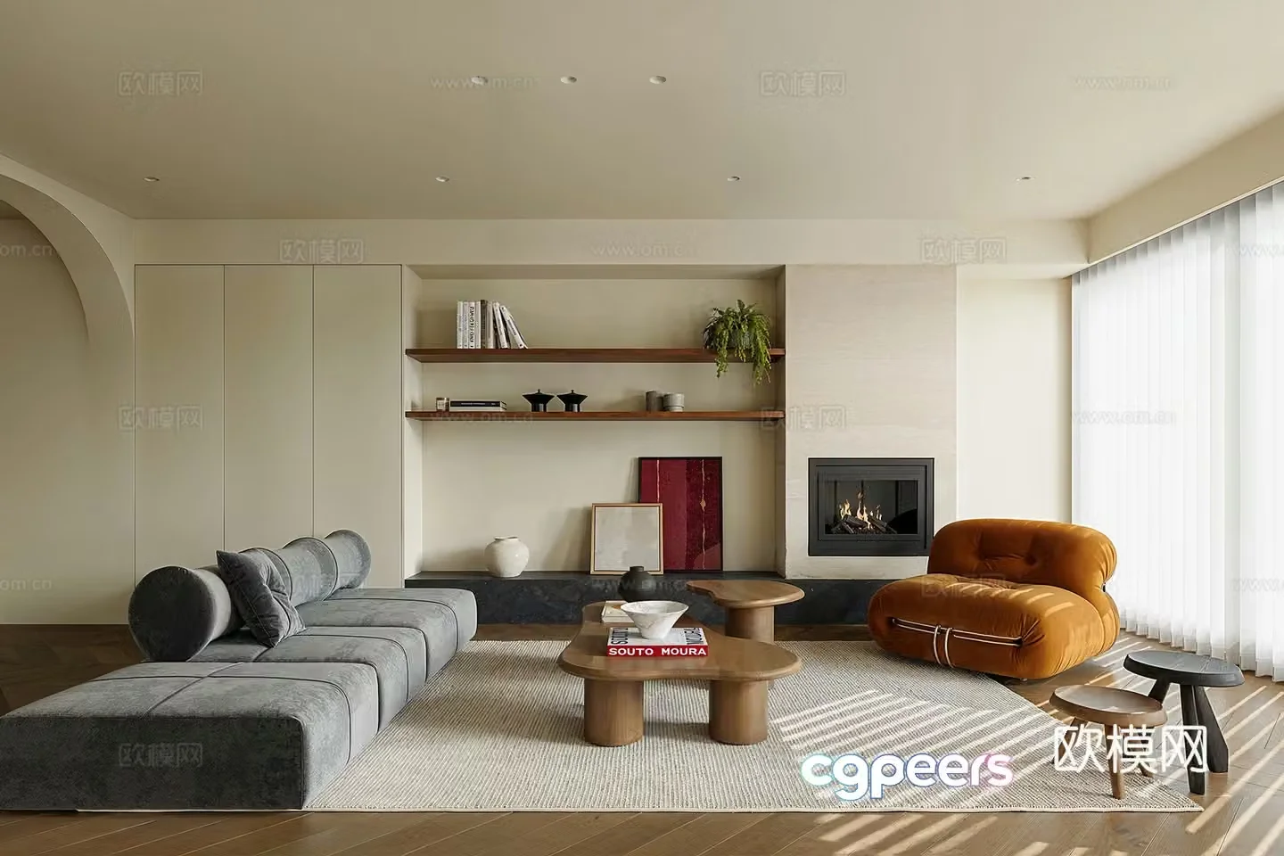 Modern living room 3d model