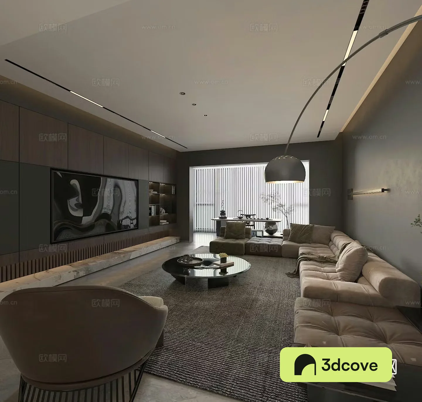 Italian living room 3d model