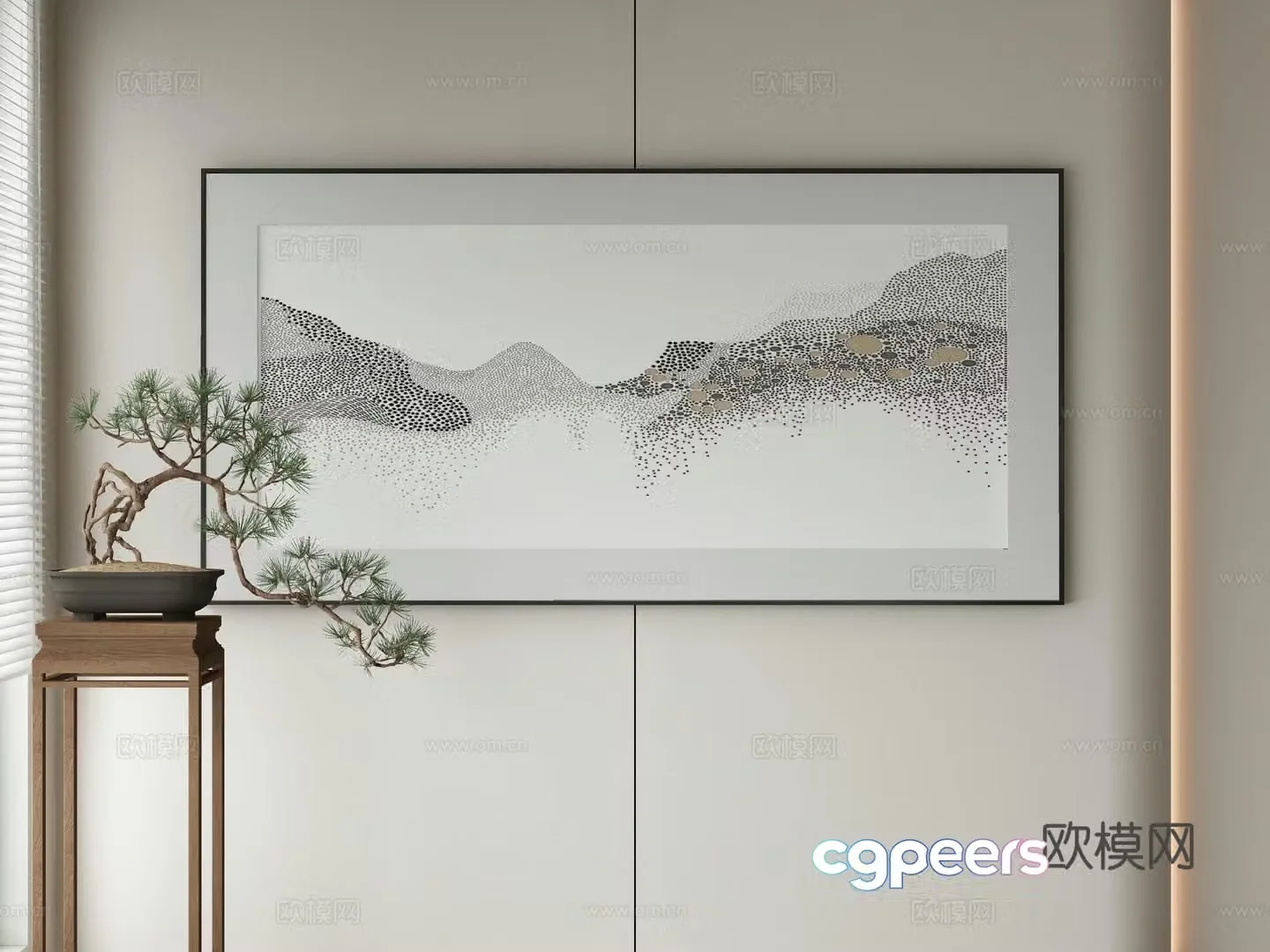 Wasabi hanging painting oil painting 3d model