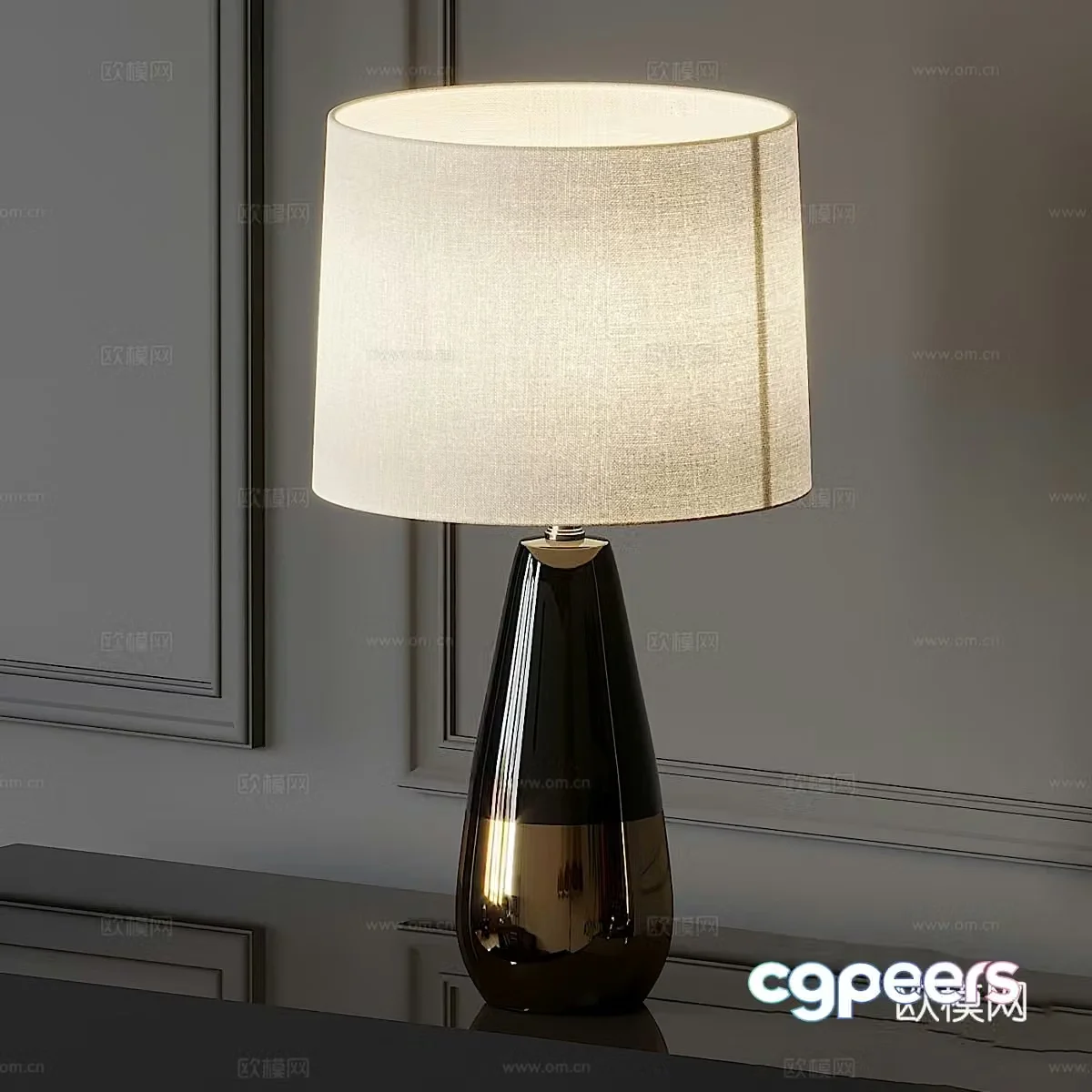 Modern light luxury decorative desk lamp 3d model