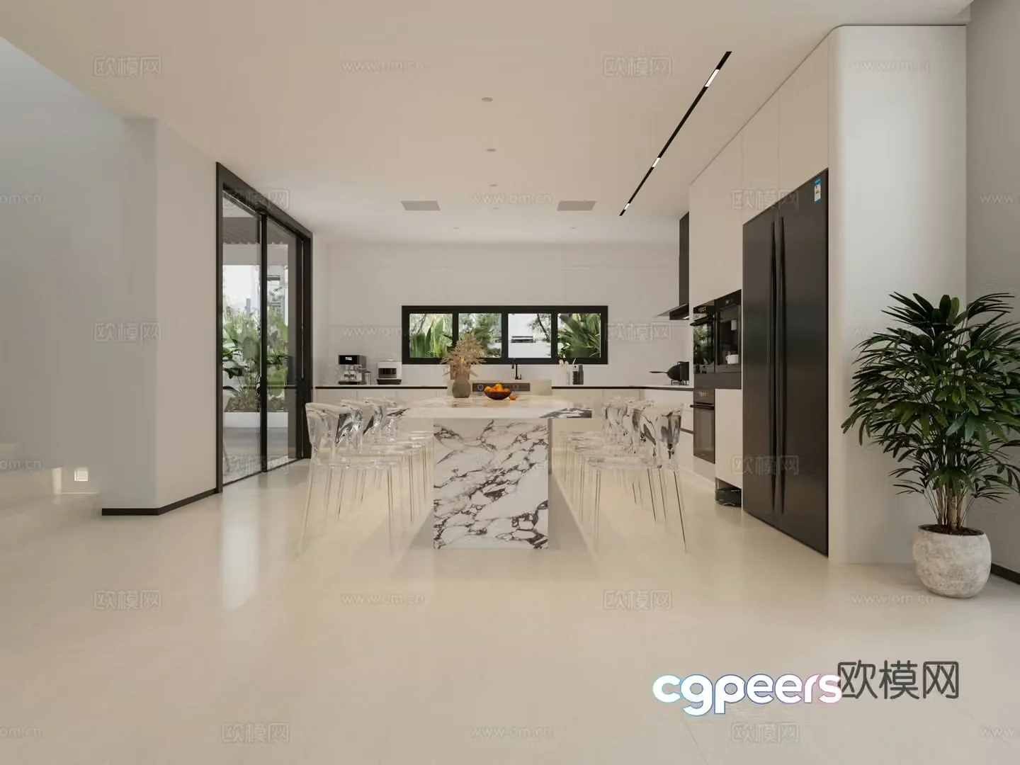 Modern restaurant 3d model