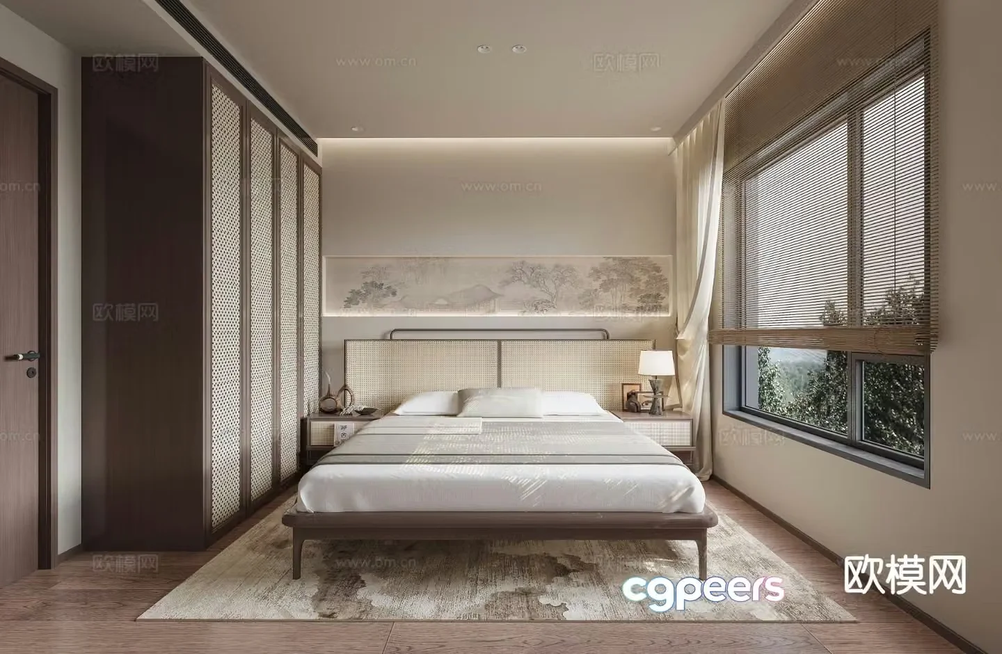 New Chinese style bedroom master bedroom 3d model
