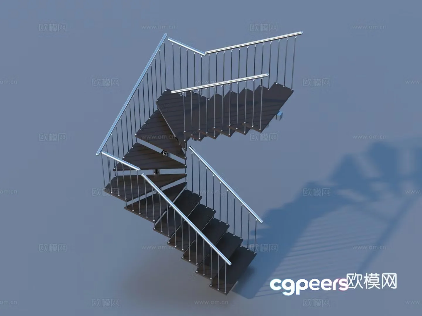 Stair handrail staircase 3d model