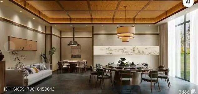 Modern Dining Room 3D Model – 13827 – CORONA Render