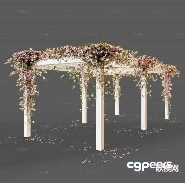 Modern gallery frame flower frame climbing frame frame plant frame frame 3D model