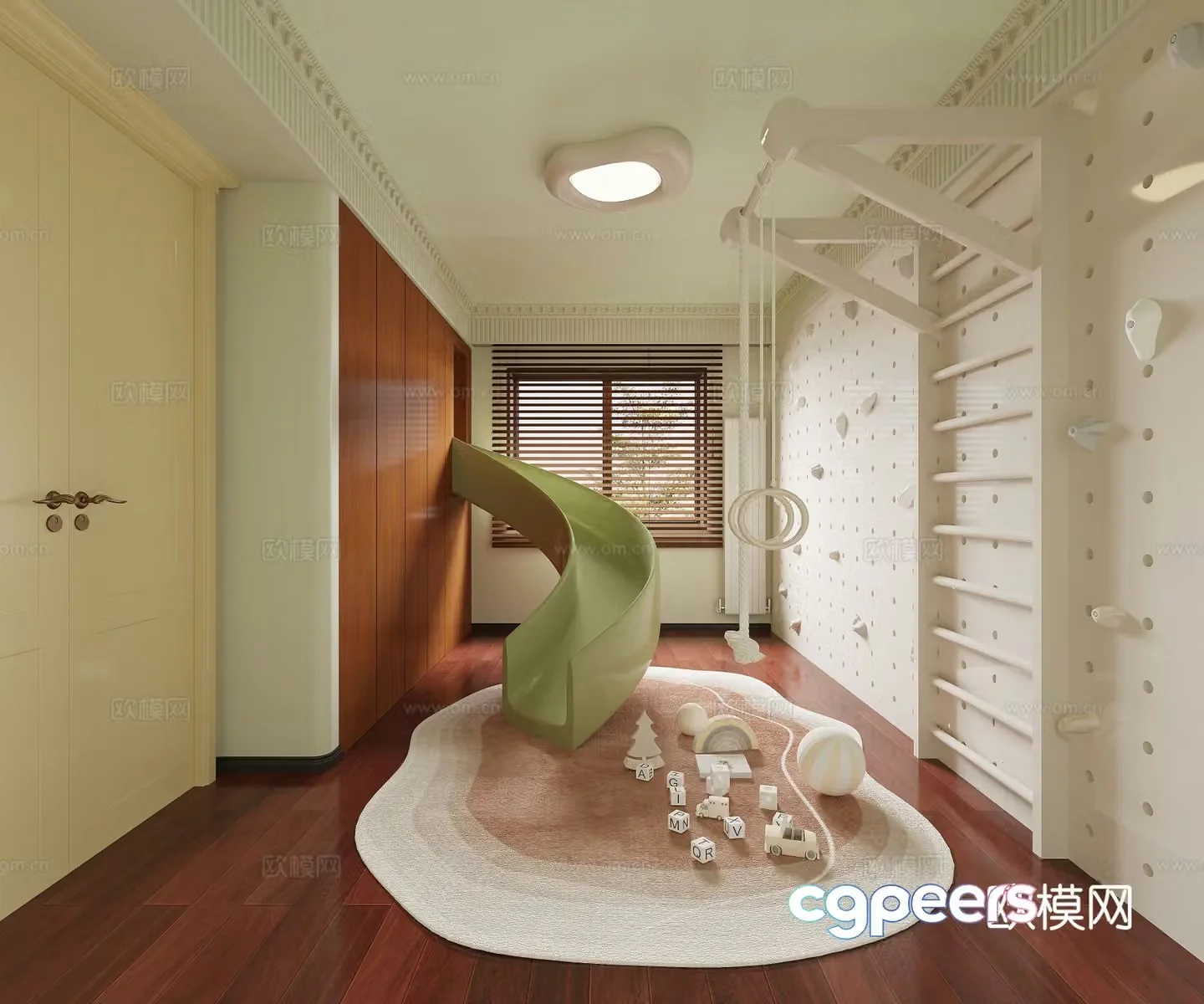 Medieval style children’s room activity room 3D model