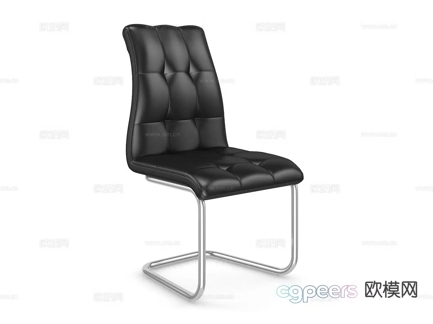 Modern bow chair single chair office chair 3d model