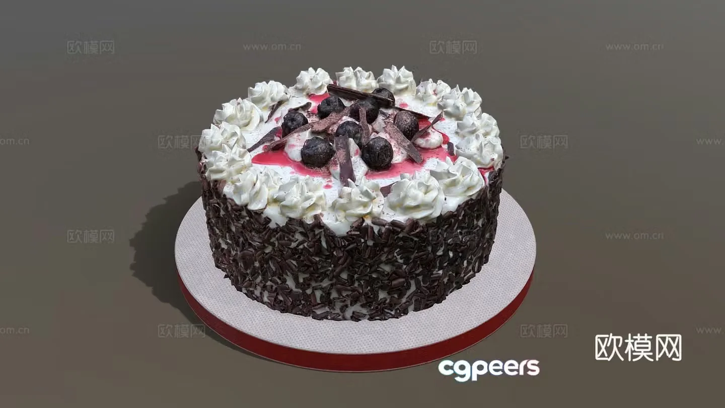 Food and drink Cream cake Birthday cake Chocolate cake Creative cake Food 3d model