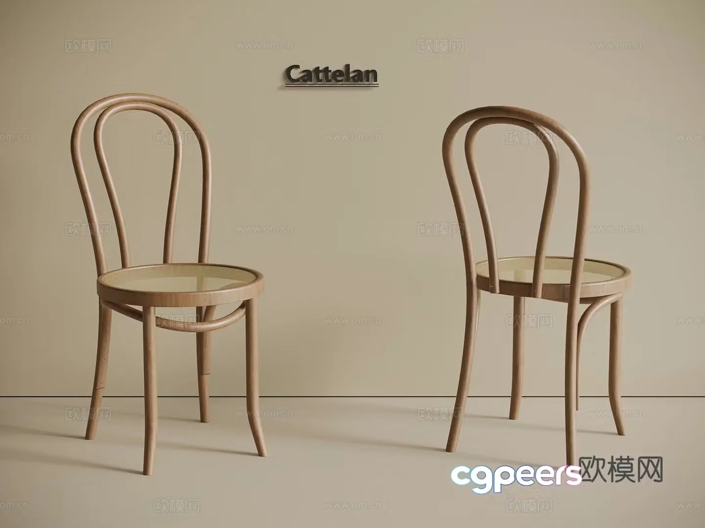 New Chinese style medieval dining chair wooden chair rattan chair book chair 3d model