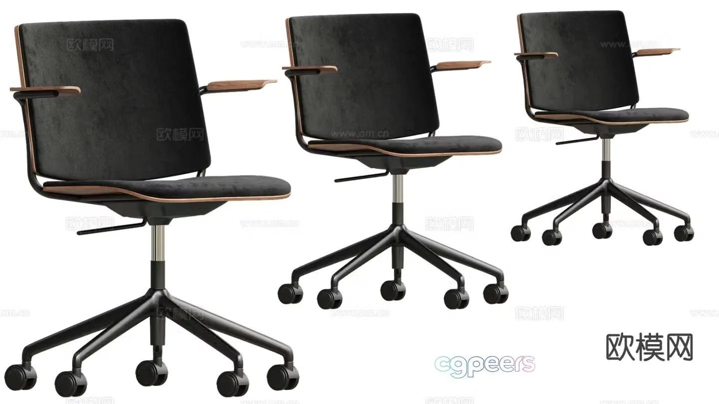 European office chair shift chair staff chair 3D model