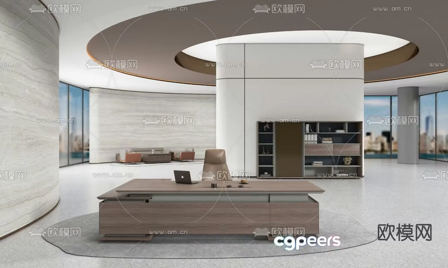 Executive desk executive desk boss desk president desk 3D model
