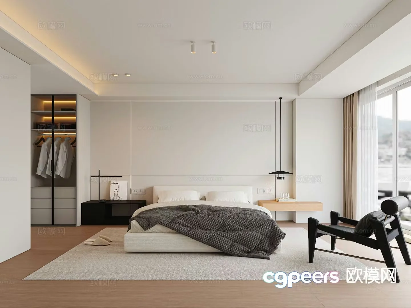 Modern master bedroom bedroom 3d model