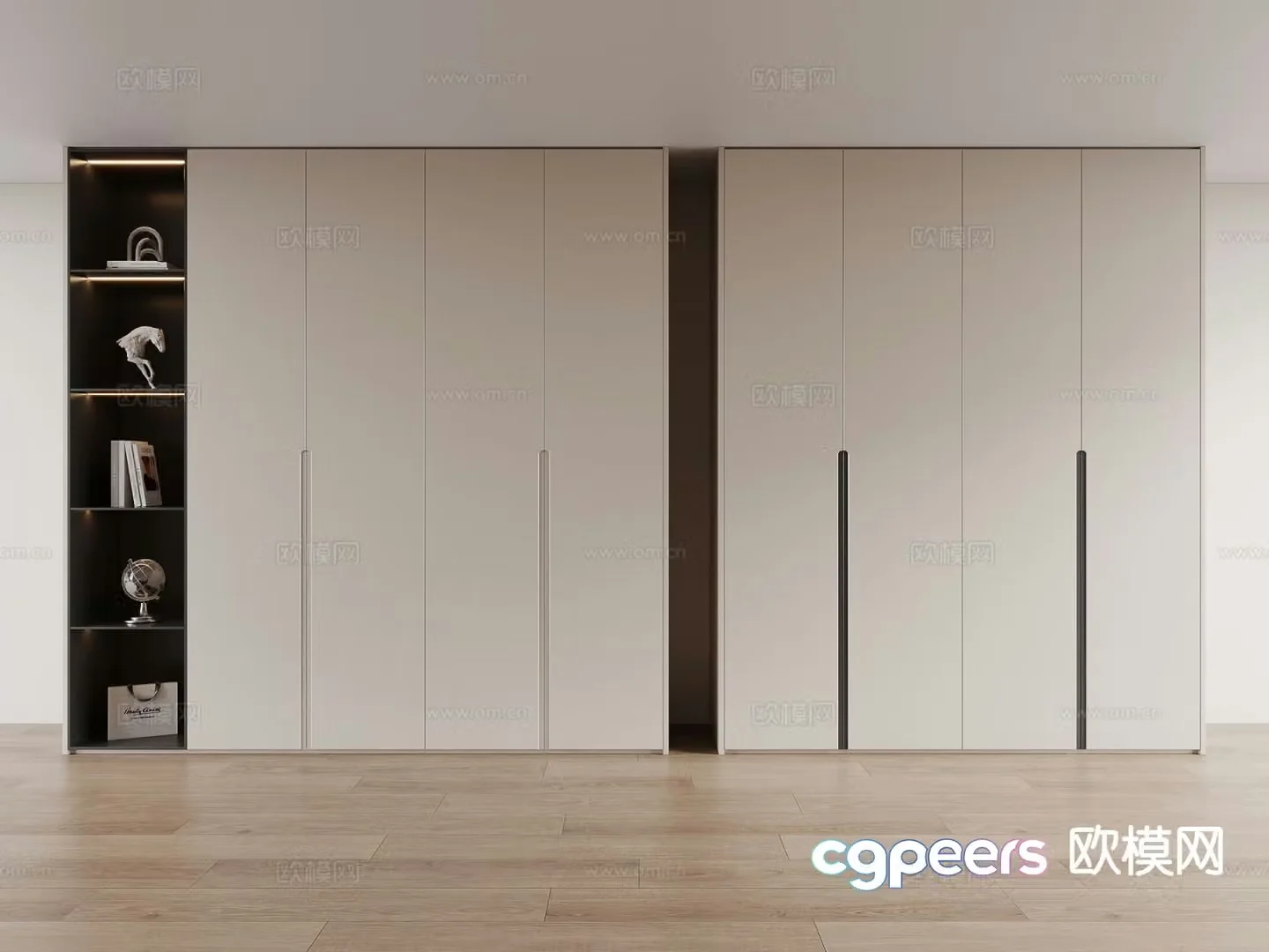 modern wardrobe wardrobe 3d model