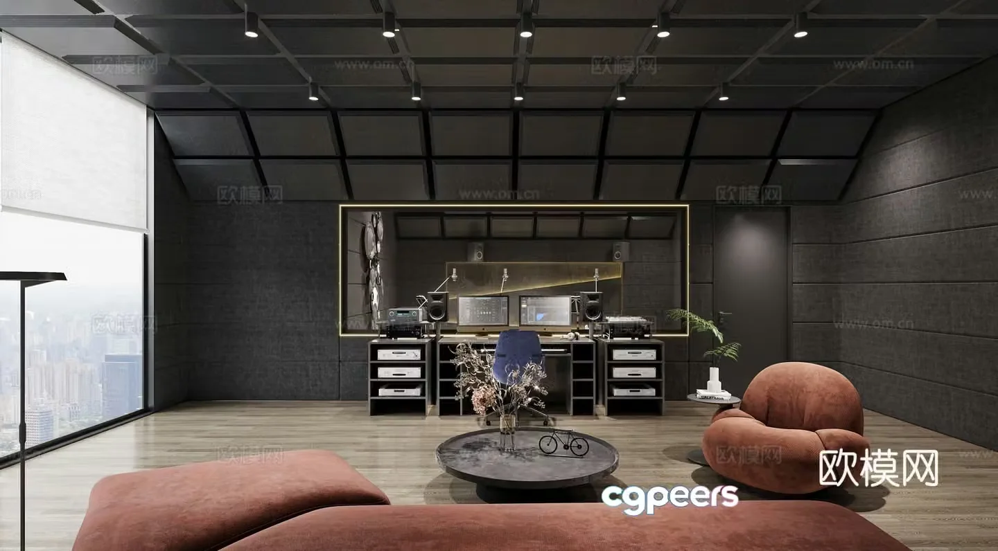 Recording studio 3d model