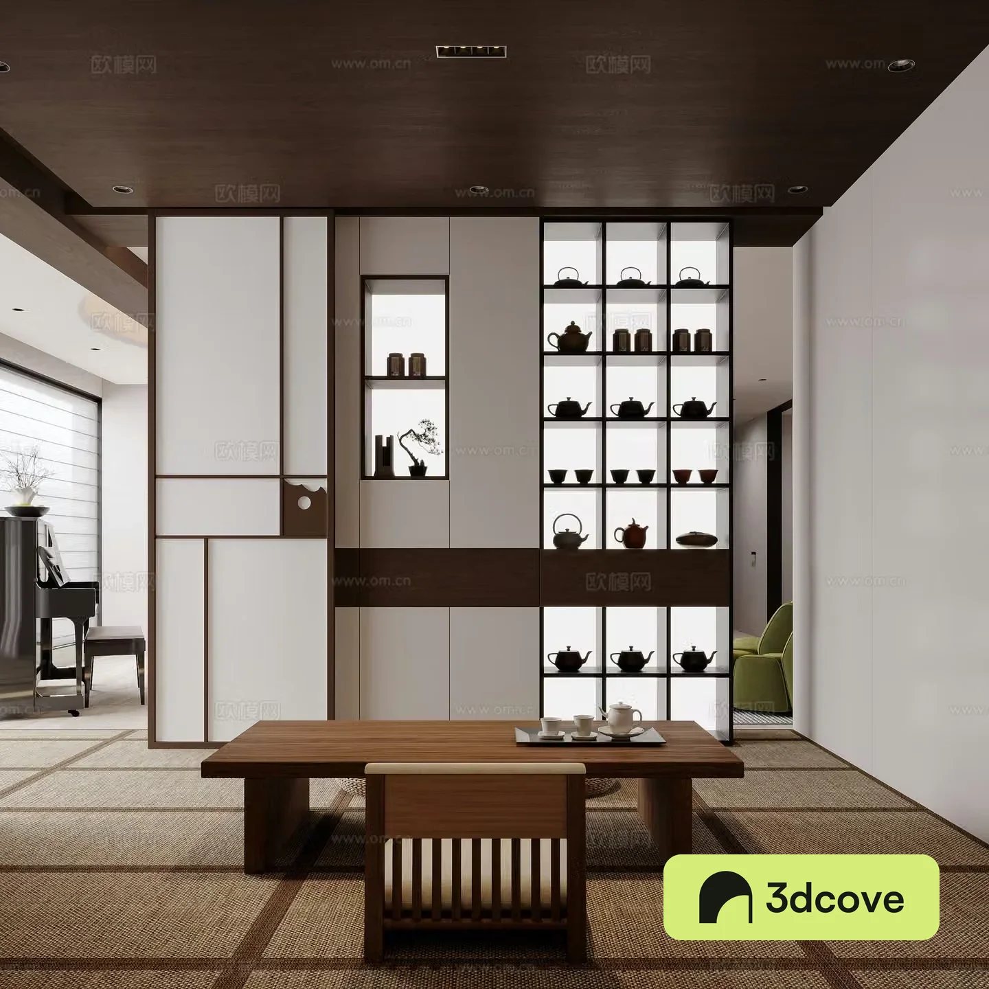 Modern tea room balcony
