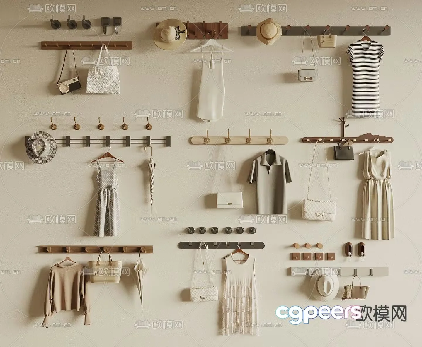 Modern clothes hook clothes hook 3d model