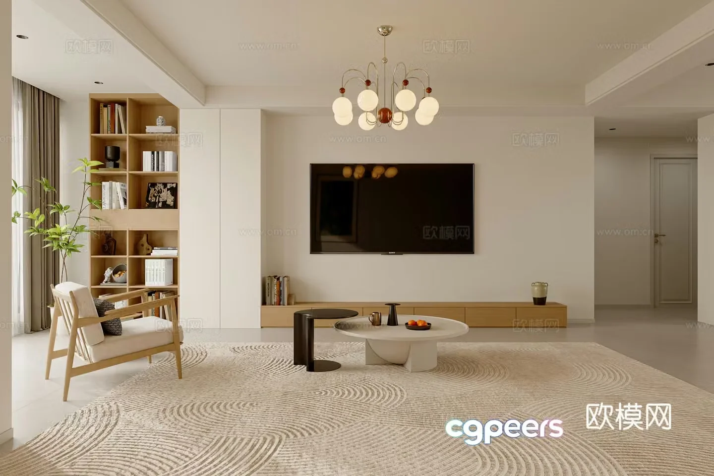 Modern guest restaurant 3d model