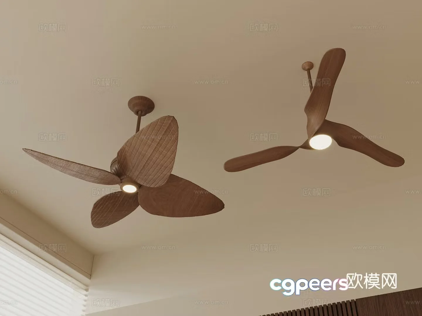 New Chinese style chandelier fan light 3d model