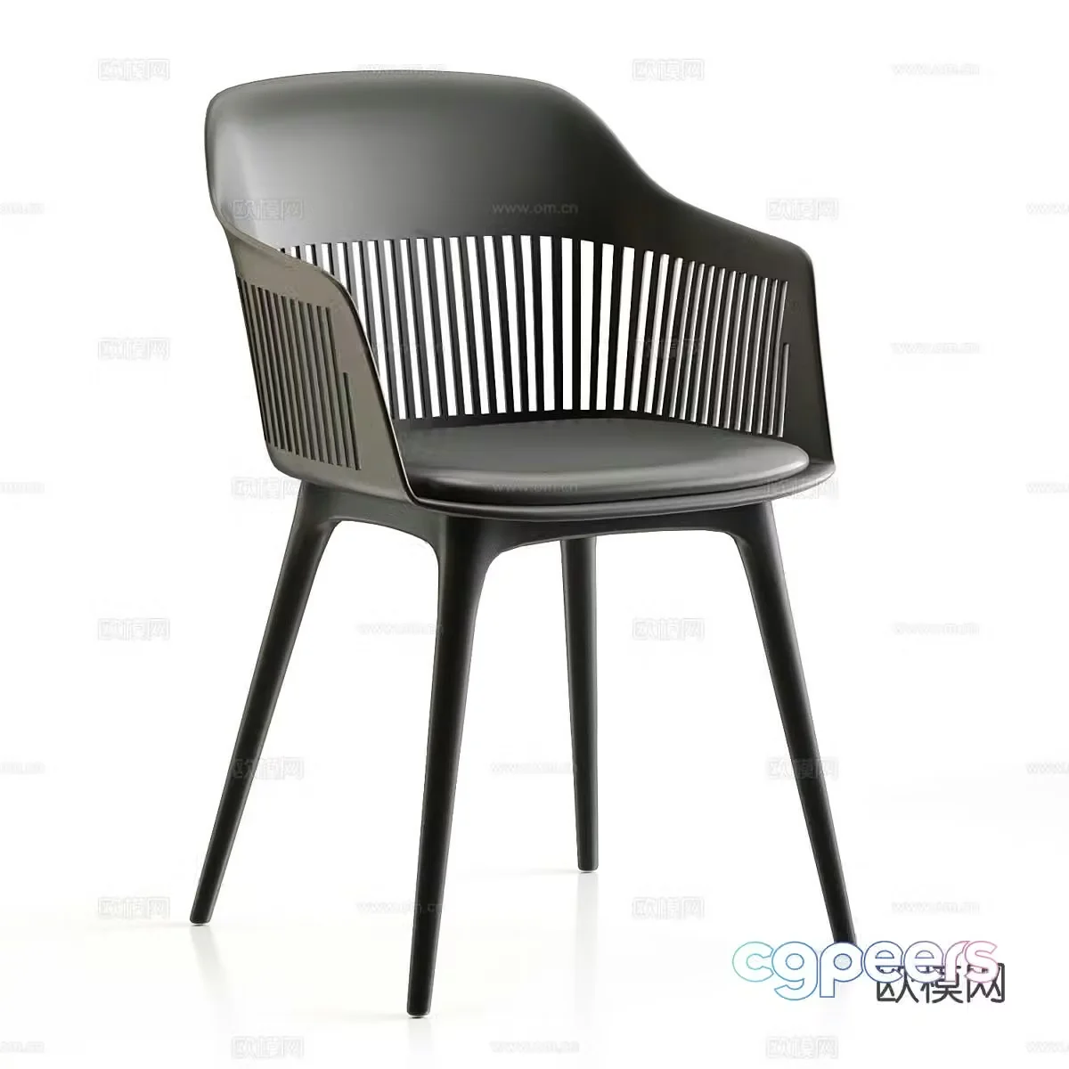 Single chair dining chair 3d model